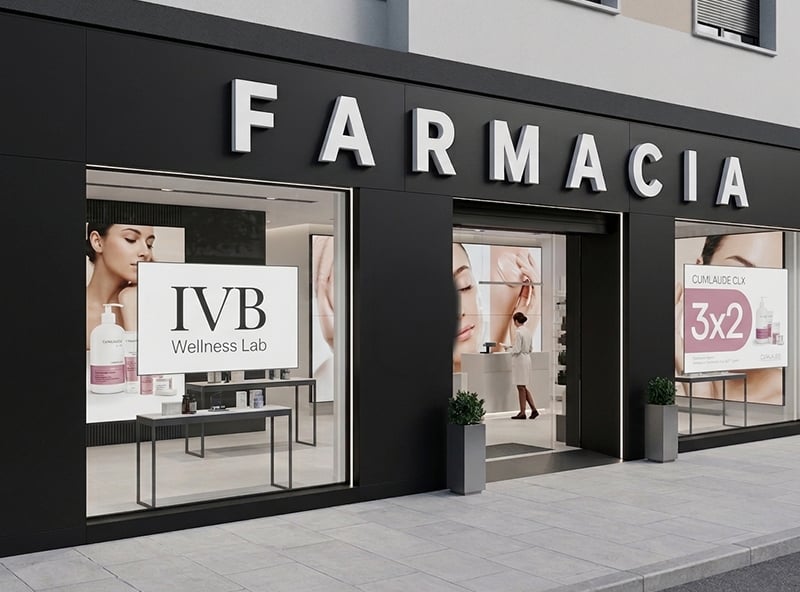 pantalla fachada farmacia